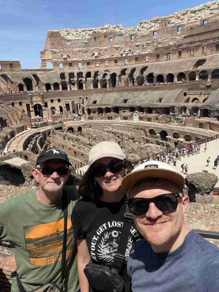 Simon from Sculpt websites visiting the Colosseum in Rome