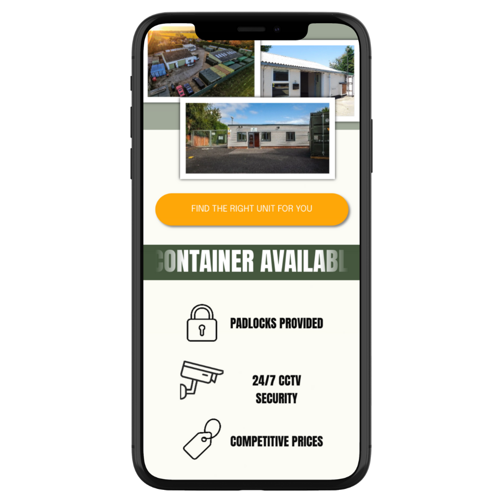 Screenshot of Allen's Yard website on mobile screen